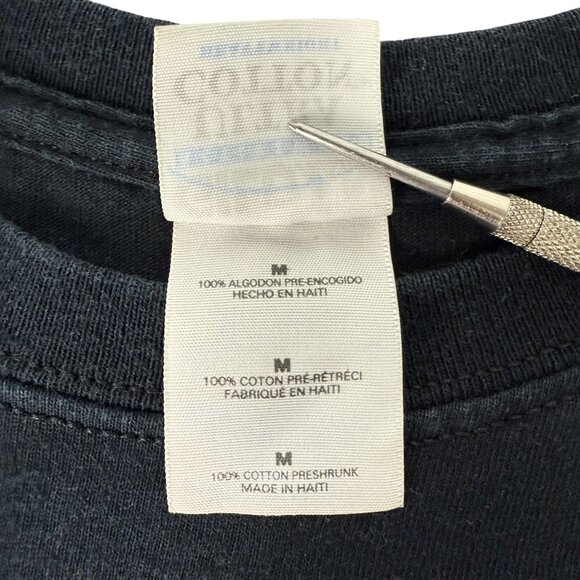 Gildan Black Hell Trash Heavy Metal Graphic T-Shirt M Ultra Cotton Preshrunk - Picture 6 of 9